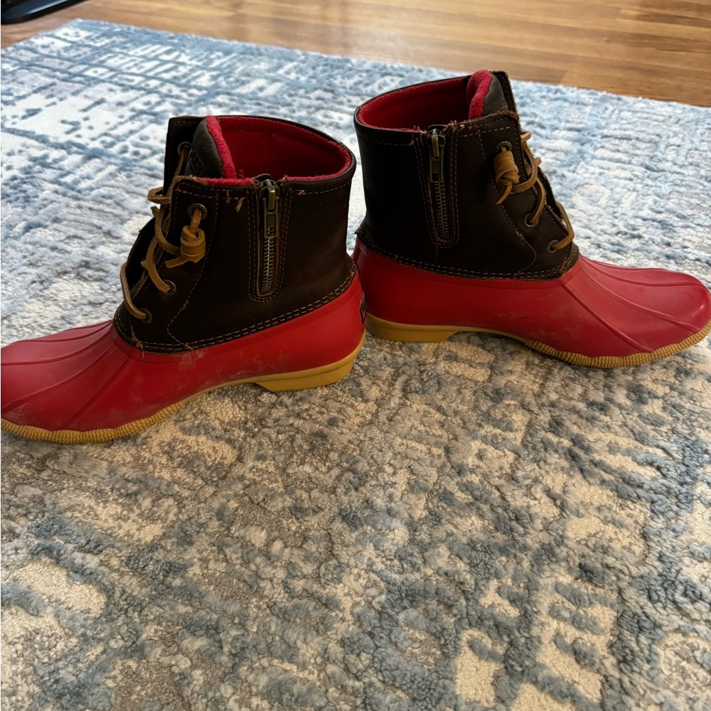 Red Sperry Boots - Picture 3 of 4